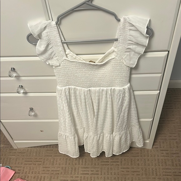 White Ruffled Dress - Picture 3 of 3